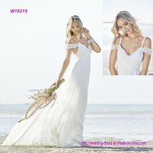 Sweetheart Neckline Wedding Dress with Lace Spaghetti Strap